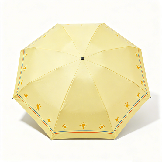 Yellow Sun Print Umbrella