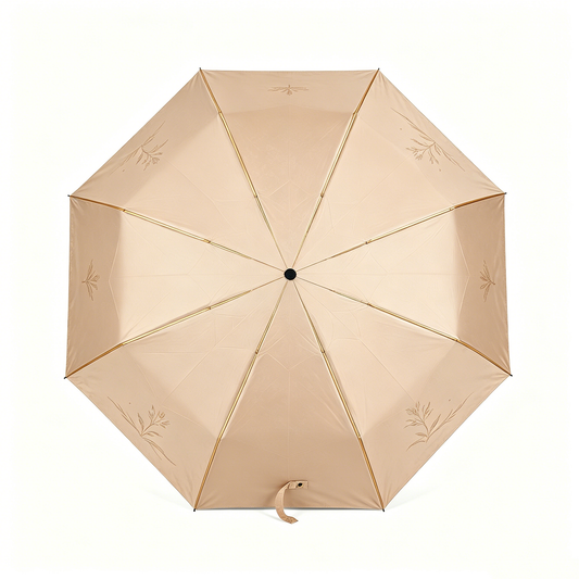 Beige Botanical Umbrella